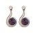 Latest sterling silver plated holding stone earrings
